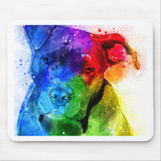 Tapis De Souris Les couleurs de l'amour sont un Pitbull
