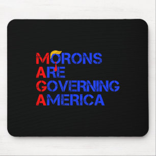 Tapis De Souris Les crétins gouvernent l'Amérique Drôle Trump 2024