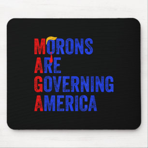 Tapis De Souris Les crétins gouvernent l'Amérique Drôle Trump 2024