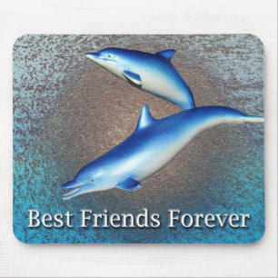 Tapis De Souris Les Dolphins Bleus Meilleurs Amis Pour Toujours