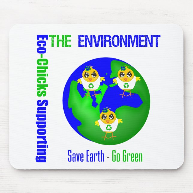 Tapis De Souris Les Éco-Échois Soutenir L'Environnement (Devant)