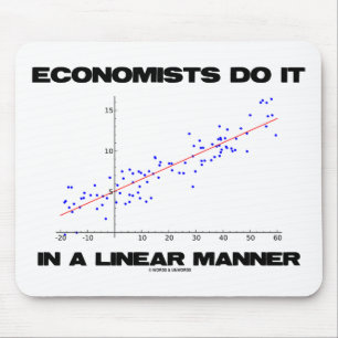 Tapis De Souris Les Économistes Le Font De Manière Linéaire (Régre