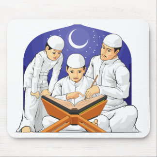 Tapis De Souris Les enfants apprennent à lire l'Al-Quran avec leur