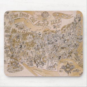Tapis De Souris Les États-Unis de la Petite Dame Carte (dessin)