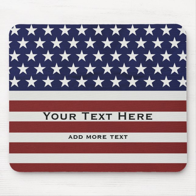 Tapis De Souris Les Etats-Unis drapeau américain coutume (Devant)
