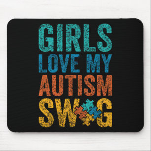 Tapis De Souris Les Filles Aiment Mon Autisme Swag Soutien Autiste