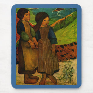 Tapis De Souris Les filles bretonnes de Paul Gauguin (1889)