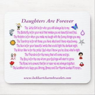 Tapis De Souris Les filles sont pour toujours poème Mousepad
