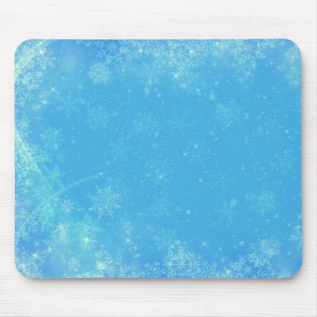 Tapis De Souris Les flocons de neige et le ciel bleu (Devant)