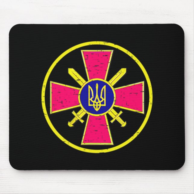 TAPIS DE SOURIS LES FORCES TERRESTRES UKRAINIENNES EMBLENT L'ARMÉE (Devant)