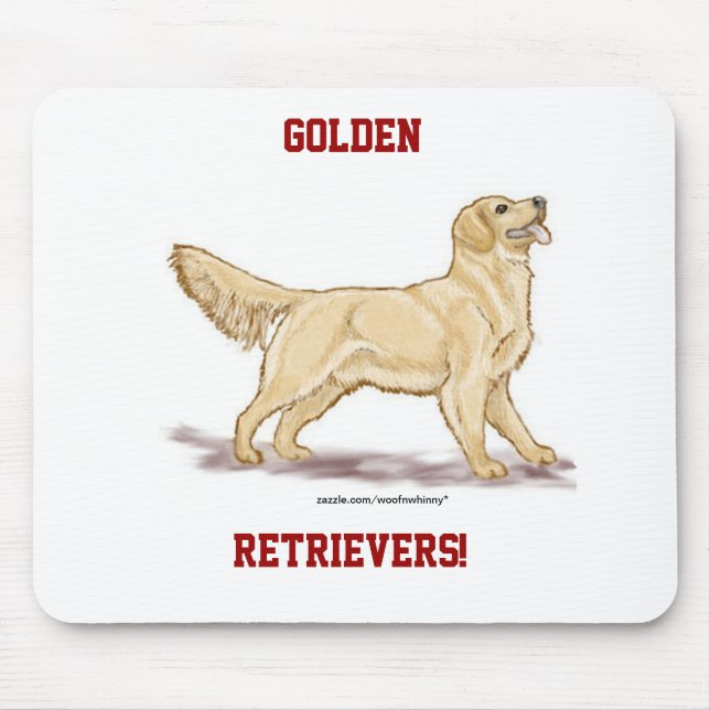 Tapis De Souris Les Golden Retrievers ! (Devant)