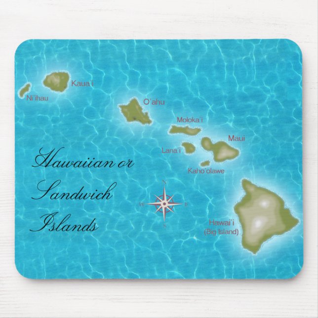 Tapis De Souris Les îles hawaïennes (Devant)