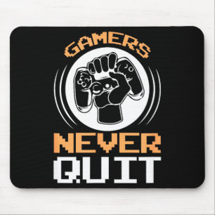 Tapis De Souris Les joueurs ne quittent jamais Citation de jeu drô