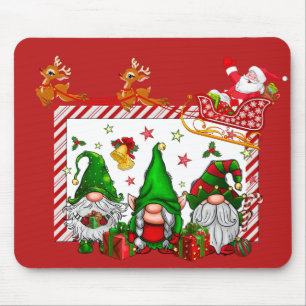 Tapis De Souris Les lutins de Noël avec le Père Noël