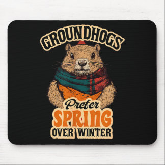 Tapis De Souris Les marmottes préfèrent le printemps à la journée