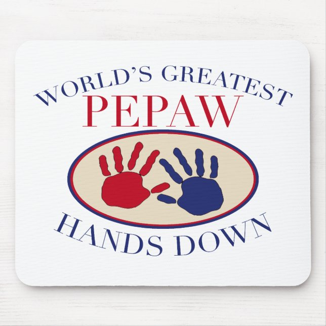 Tapis De Souris Les meilleures mains de Pepaw vers le bas (Devant)