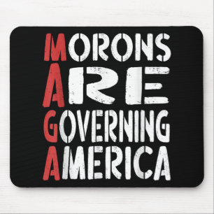 Tapis De Souris Les morons dirigent l'Amérique Drôle Tee _1