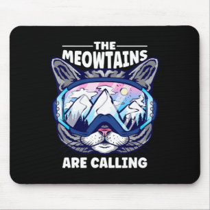 Tapis De Souris Les Mowtains Appelent Ski Snowboard Goggings