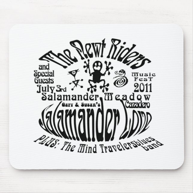 Tapis De Souris Les Newt Riders ~ Salamander Love TShirt (Devant)