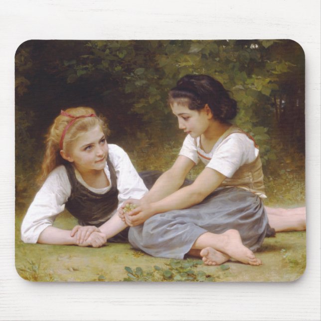 Tapis De Souris Les Noisettes : Les jeunes filles ramassent les no (Devant)