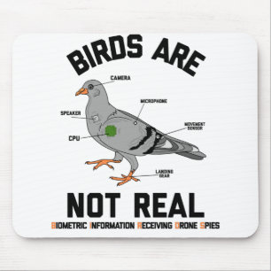 Tapis De Souris Les oiseaux ne sont pas de vrais espions Pigeon dr