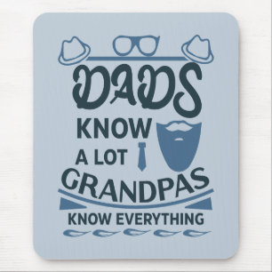 Tapis De Souris Les papas connaissent beaucoup, les papas savent t