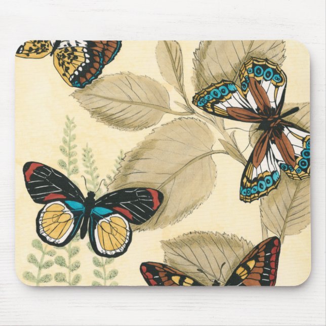 Tapis De Souris Les papillons qui dorment sur les Feuilles (Devant)