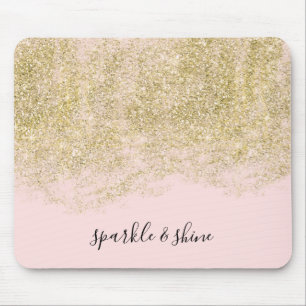 Tapis De Souris Les parties scintillantes de Faux d'or rougissent