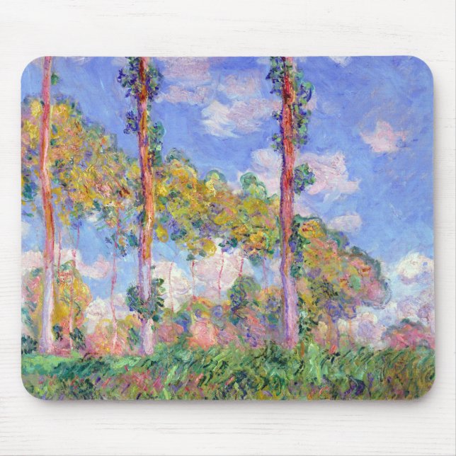 Tapis De Souris Les peupliers au soleil, Monet (Devant)
