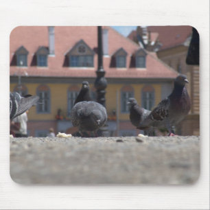 Tapis De Souris Les pigeons dans la ville