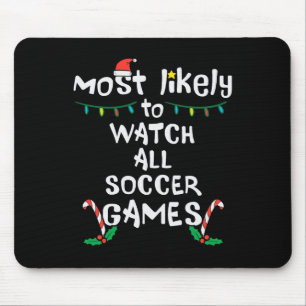 Tapis De Souris Les plus probables regarder Soccer Noël Noël Noël 