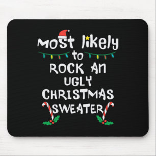 Tapis De Souris Les plus probables Rock laid Noël Noël famille Mat