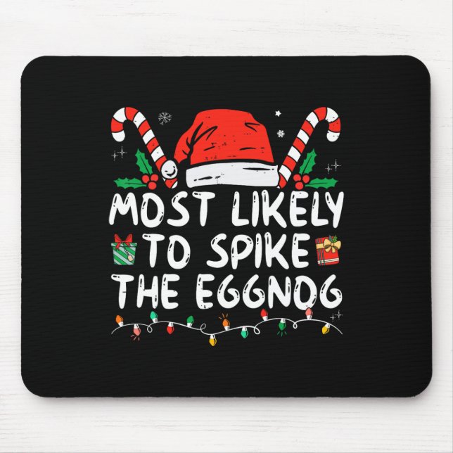 Tapis De Souris Les Plus Susceptibles D'Araigner La Famille Eggnog (Devant)