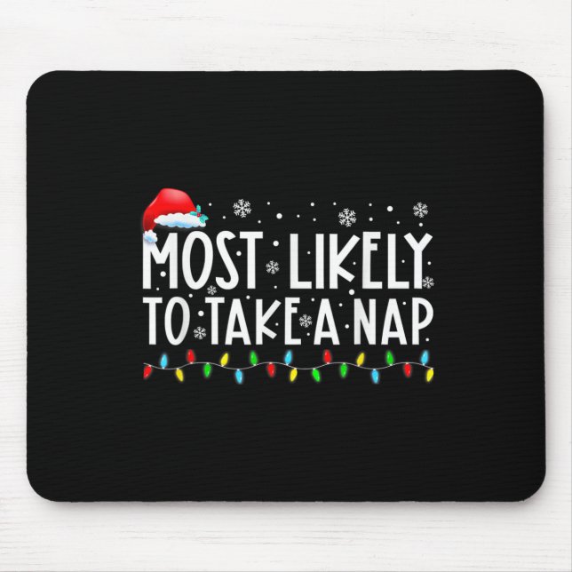 Tapis De Souris Les Plus Susceptibles De Prendre Un Nap Fun Noël V (Devant)