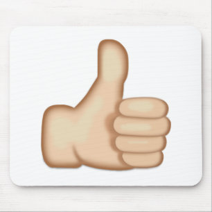 Tapis De Souris Les pouces lèvent le signe Emoji