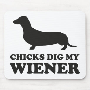 Tapis De Souris Les poussins creusent ma saucisse