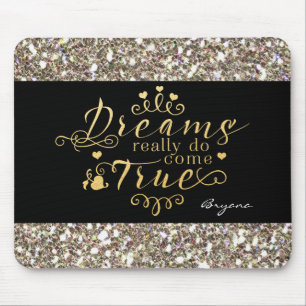Tapis De Souris LES RÊVES VRAIMENT VRAIMENT VENIR VRAI Gold Partie