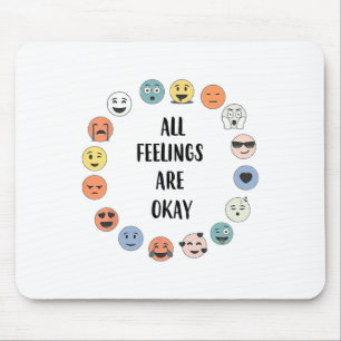 Tapis De Souris Les sentiments sont bons Enseignant Psychologue Co