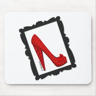 Tapis De Souris Les talons rouges rouges encadrés de Dorothy