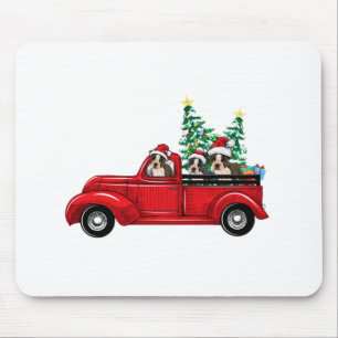 Tapis De Souris Les terriers de boston mignons à bord d'un camion 