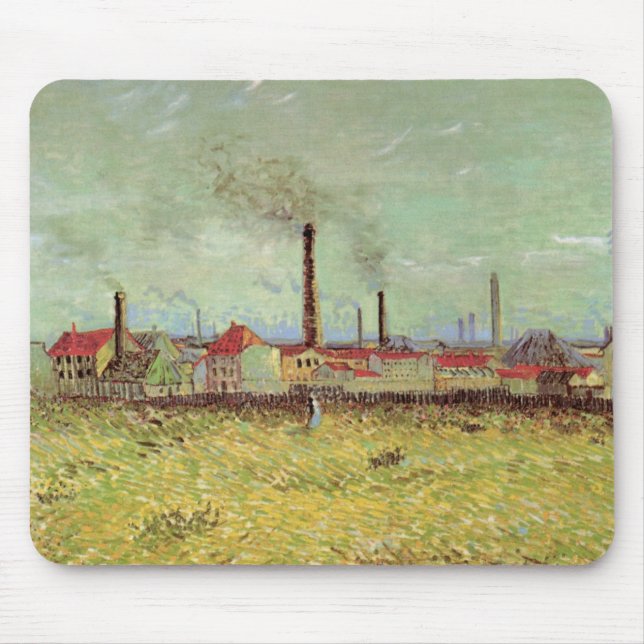 Tapis De Souris Les usines à Asnieres par Vincent van Gogh (Devant)