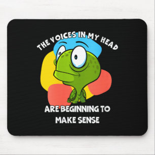 Tapis De Souris Les voix dans la tête drôle humour citation pour f