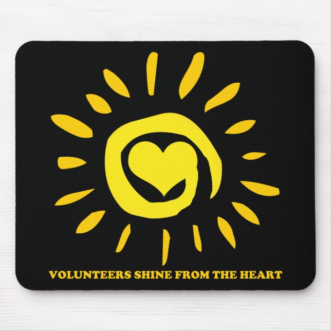 Tapis De Souris Les volontaires brillent du coeur allument le (Devant)