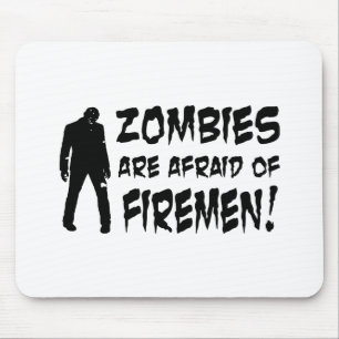 Tapis De Souris Les zombis ont peur des cadeaux de pompiers