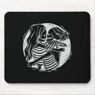 Tapis De Souris Lesbian Couple Lgbtq Pride Skeletons Kissing Valen