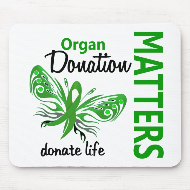 Tapis De Souris L'espoir importe donation d'organe de papillon (Devant)
