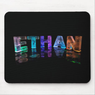 Tapis De Souris L'Ethan nommé dans 3D s'allume (la photographie)