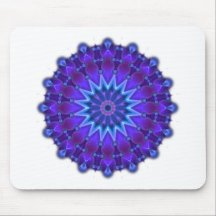 Tapis De Souris L'étoile Mandala en bleu