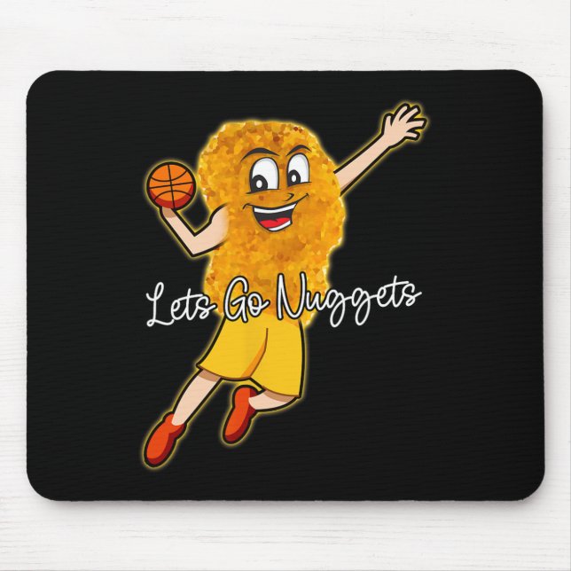 Tapis De Souris Lets Go Nuggets - Chicken Nugget Joueur Bysketbyll (Devant)