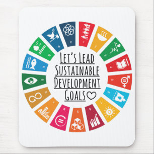 Tapis De Souris Let's Lead ONU SDG Sustainable Development Goals